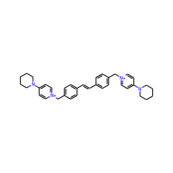 C(=C/c1ccc(C[n+]2ccc(N3CCCCC3)cc2)cc1)\c1ccc(C[n+]2ccc(N3CCCCC3)cc2)cc1 ZINC000071332218