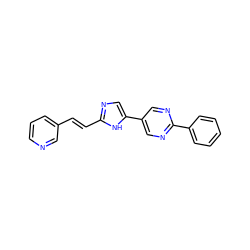 C(=C/c1ncc(-c2cnc(-c3ccccc3)nc2)[nH]1)\c1cccnc1 ZINC000068204383