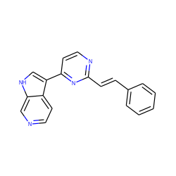 C(=C/c1nccc(-c2c[nH]c3cnccc23)n1)\c1ccccc1 ZINC000299865210