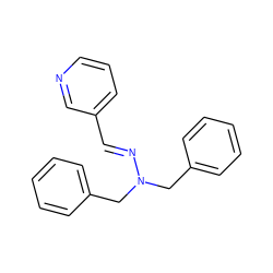 C(=N/N(Cc1ccccc1)Cc1ccccc1)\c1cccnc1 ZINC000013528601