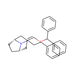 C(OC(c1ccccc1)c1ccccc1)=C1C[C@@H]2CC[C@H](C1)N2CCCc1ccccc1 ZINC000027718849