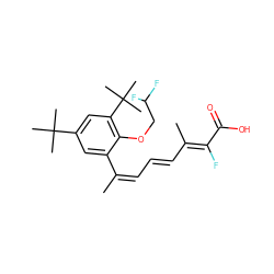 C/C(=C/C=C/C(C)=C(\F)C(=O)O)c1cc(C(C)(C)C)cc(C(C)(C)C)c1OCC(F)F ZINC000013539343