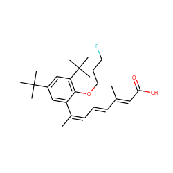 C/C(=C/C=C/C(C)=C/C(=O)O)c1cc(C(C)(C)C)cc(C(C)(C)C)c1OCCCF ZINC000026658839