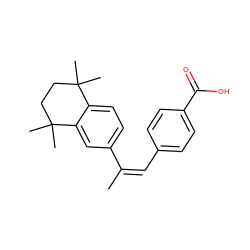 C/C(=C/c1ccc(C(=O)O)cc1)c1ccc2c(c1)C(C)(C)CCC2(C)C ZINC000002568233