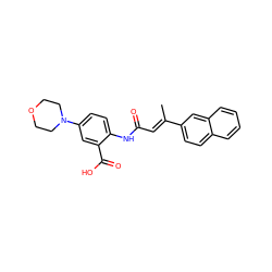 C/C(=C\C(=O)Nc1ccc(N2CCOCC2)cc1C(=O)O)c1ccc2ccccc2c1 ZINC000103247908