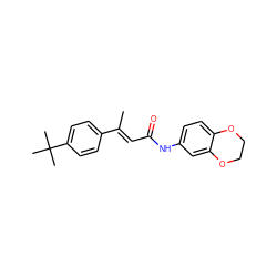 C/C(=C\C(=O)Nc1ccc2c(c1)OCCO2)c1ccc(C(C)(C)C)cc1 ZINC000013606885