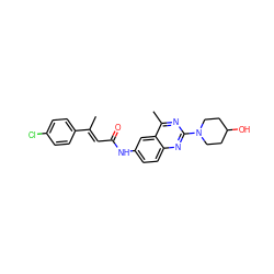 C/C(=C\C(=O)Nc1ccc2nc(N3CCC(O)CC3)nc(C)c2c1)c1ccc(Cl)cc1 ZINC000084618680