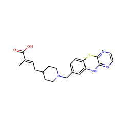 C/C(=C\CC1CCN(Cc2ccc3c(c2)Nc2nccnc2S3)CC1)C(=O)O ZINC000138125504