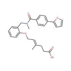 C/C(=C\COc1ccccc1CN(C)C(=O)c1ccc(-c2ccco2)cc1)CCC(=O)O ZINC001384260198