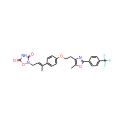 C/C(=C\Cn1oc(=O)[nH]c1=O)c1ccc(OCCc2nc(-c3ccc(C(F)(F)F)cc3)oc2C)cc1 ZINC000013558125