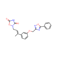 C/C(=C\Cn1oc(=O)[nH]c1=O)c1cccc(OCc2noc(-c3ccccc3)n2)c1 ZINC000013558175