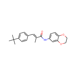 C/C(=C\c1ccc(C(C)(C)C)cc1)C(=O)Nc1ccc2c(c1)OCCO2 ZINC000013606875