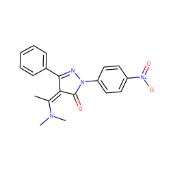 C/C(=C1/C(=O)N(c2ccc([N+](=O)[O-])cc2)N=C1c1ccccc1)N(C)C ZINC000005044415