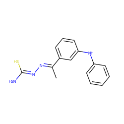 C/C(=N\N=C(\N)S)c1cccc(Nc2ccccc2)c1 ZINC000013580126