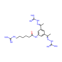 C/C(=N\NC(=N)N)c1cc(NC(=O)CCCCCNC(=N)N)cc(/C(C)=N/NC(=N)N)c1 ZINC000066259695