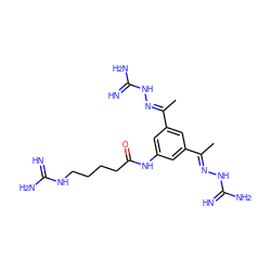 C/C(=N\NC(=N)N)c1cc(NC(=O)CCCCNC(=N)N)cc(/C(C)=N/NC(=N)N)c1 ZINC000066259693