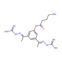 C/C(=N\NC(=N)N)c1cc(NC(=O)CCCN)cc(/C(C)=N/NC(=N)N)c1 ZINC000066259696