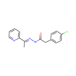 C/C(=N\NC(=O)Cc1ccc(Cl)cc1)c1ccccn1 ZINC000008577865