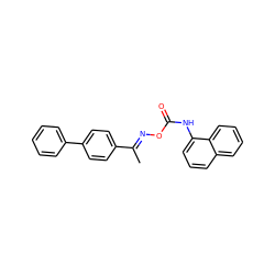 C/C(=N\OC(=O)Nc1cccc2ccccc12)c1ccc(-c2ccccc2)cc1 ZINC000058506361