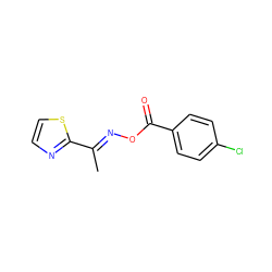 C/C(=N\OC(=O)c1ccc(Cl)cc1)c1nccs1 ZINC000012350577