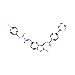 C/C(=N\c1ccc2c(c1)[C@@H](NC(=O)c1ccc(-c3ccccc3)cc1)[C@H](O)C2)N(C)Cc1ccc(F)cc1 ZINC000013974345