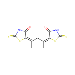 C/C(C/C(C)=C1/SC(=S)NC1=O)=C1\SC(=S)NC1=O ZINC000003900140