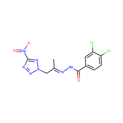 C/C(Cn1nnc([N+](=O)[O-])n1)=N\NC(=O)c1ccc(Cl)c(Cl)c1 ZINC000005009677