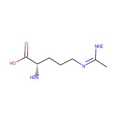 C/C(N)=N/CCC[C@H](N)C(=O)O ZINC000001886324