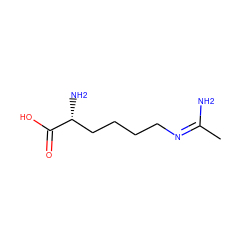 C/C(N)=N/CCCC[C@@H](N)C(=O)O ZINC000002384265