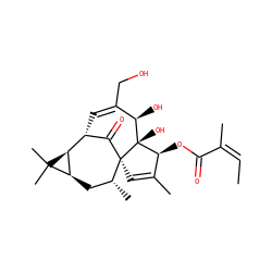 C/C=C(/C)C(=O)O[C@H]1C(C)=C[C@]23C(=O)[C@@H](C=C(CO)[C@@H](O)[C@]12O)[C@H]1[C@@H](C[C@H]3C)C1(C)C ZINC000100037855