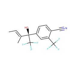 C/C=C(\C)[C@](O)(c1ccc(C#N)c(C(F)(F)F)c1)C(F)(F)F ZINC000653858704