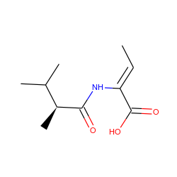 C/C=C(\NC(=O)[C@@H](C)C(C)C)C(=O)O ZINC000026027714