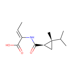 C/C=C(\NC(=O)[C@@H]1C[C@@]1(C)C(C)C)C(=O)O ZINC000026026082