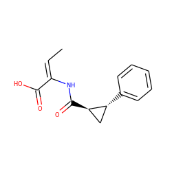 C/C=C(\NC(=O)[C@@H]1C[C@H]1c1ccccc1)C(=O)O ZINC000026026753