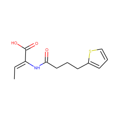 C/C=C(\NC(=O)CCCc1cccs1)C(=O)O ZINC000026025985