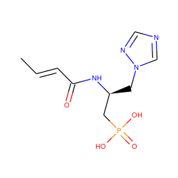 C/C=C/C(=O)N[C@@H](Cn1cncn1)CP(=O)(O)O ZINC000026167233