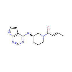 C/C=C/C(=O)N1CCC[C@@H](Nc2ncnc3[nH]ccc23)C1 ZINC001772589390