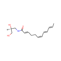 C/C=C/C=C/C=C\CC/C=C/C(=O)NC[C@](C)(O)CO ZINC000103276720