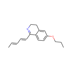 C/C=C/C=C/C1=NCCc2cc(OCCC)ccc21 ZINC000045302822