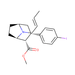 C/C=C/CN1[C@H]2CC[C@@H]1[C@@H](C(=O)OC)[C@@H](c1ccc(I)cc1)C2 ZINC000013761877