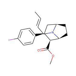 C/C=C/CN1[C@H]2CC[C@@H]1C[C@H](c1ccc(I)cc1)[C@@H]2C(=O)OC ZINC000028769882