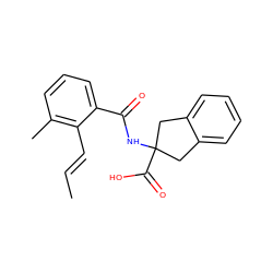 C/C=C/c1c(C)cccc1C(=O)NC1(C(=O)O)Cc2ccccc2C1 ZINC000146781447