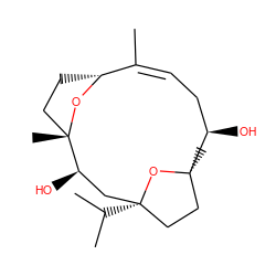 C/C1=C/C[C@@H](O)[C@@]2(C)CC[C@@](C(C)C)(C[C@@H](O)[C@]3(C)CC[C@H]1O3)O2 ZINC000473154973