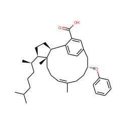 C/C1=C/CC[C@@]2(C)[C@@H](CC[C@@H]2[C@H](C)CCCC(C)C)c2ccc(cc2C(=O)O)C[C@H](Oc2ccccc2)CC1 ZINC000029403881