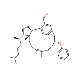 C/C1=C/CC[C@@]2(C)[C@@H](CC[C@@H]2[C@H](C)CCCC(C)C)c2ccc(cc2C=O)C[C@H](Oc2ccccc2)CC1 ZINC000029399487