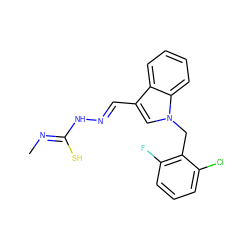 C/N=C(\S)N/N=C/c1cn(Cc2c(F)cccc2Cl)c2ccccc12 ZINC000008685053