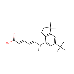 C=C(/C=C/C=C/C(=O)O)c1cc(C(C)(C)C)cc2c1CCC2(C)C ZINC000013648945