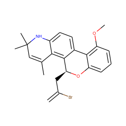 C=C(Br)C[C@@H]1Oc2cccc(OC)c2-c2ccc3c(c21)C(C)=CC(C)(C)N3 ZINC000029465585