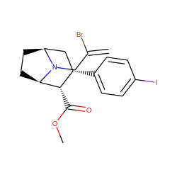 C=C(Br)CN1[C@H]2CC[C@@H]1[C@@H](C(=O)OC)[C@@H](c1ccc(I)cc1)C2 ZINC000013761879