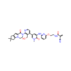 C=C(C#N)C(=O)NCCOc1cccc(Nc2cc(-c3ccnc(N4CCn5c(cc6c5CC(C)(C)C6)C4=O)c3CO)cn(C)c2=O)n1 ZINC001772634401